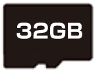 大容量32GBmicroSDカード付属