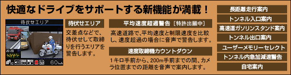 快適なドライブをサポートする新機能が満載！