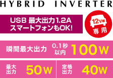 USBもACコンセントもOK